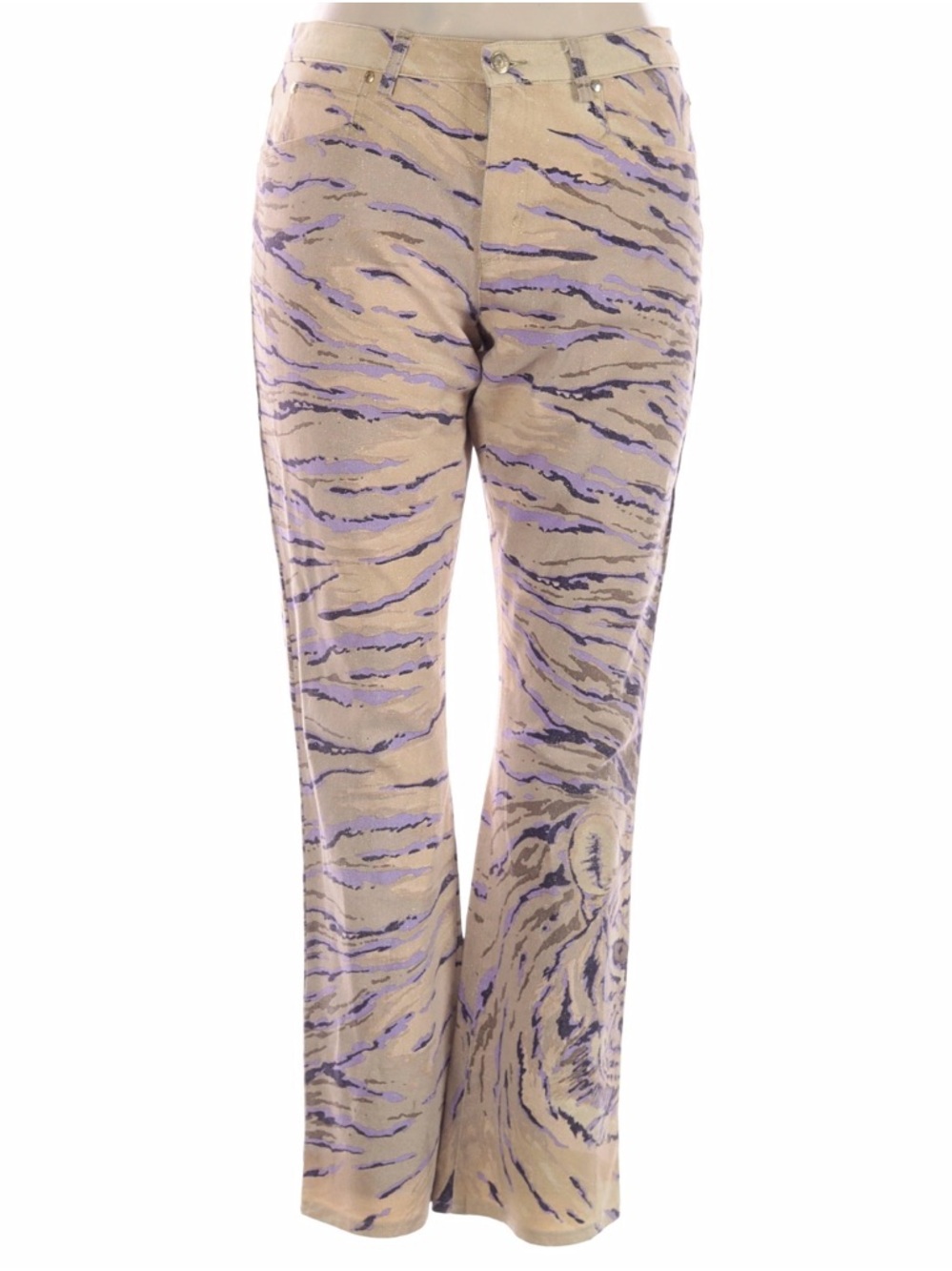 Vintage Angelo Marani Purple & Gold Tiger Print Pants
